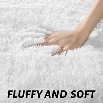 Amangel Super Soft White Rugs for Home Decor and Kids