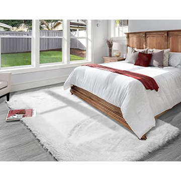 Amangel Super Soft White Rugs for Home Decor and Kids