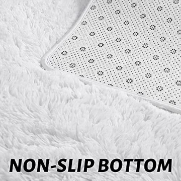 Amangel Super Soft White Rugs for Home Decor and Kids
