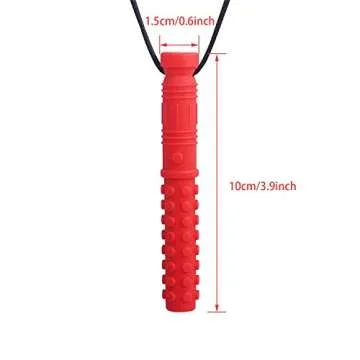 Seeway Mace Chew Necklace for Sensory Kids, Silicone Autism Chew Toys, Oral Motor Chewy Necklace Sensory for Teething, ADHD, Biting or Special Needs (6 Pack)