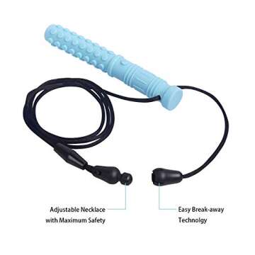 Seeway Mace Chew Necklace for Sensory Kids, Silicone Autism Chew Toys, Oral Motor Chewy Necklace Sensory for Teething, ADHD, Biting or Special Needs (6 Pack)