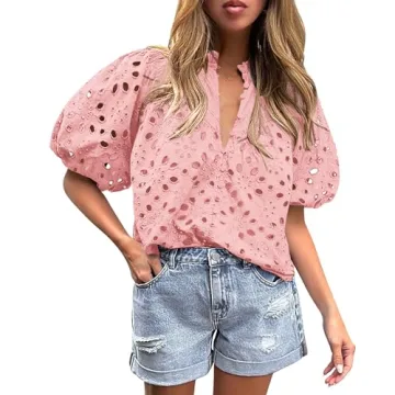 PRETTYGARDEN Women's Summer Lace Blouse - Stylish & Breathable