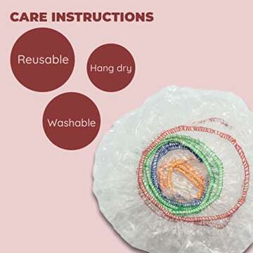 Culinary Elements Reusable Bowl Covers, 12 (Twelve)-Count, 4 Different Sizes with Elastic, Multi-Purpose Plastic Food Storage Cover sfor Leftovers, Dishes, Watermelons, And More