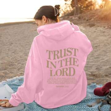 Oversized Women's Christian Sweatshirt - Brown Aesthetic Hoodie