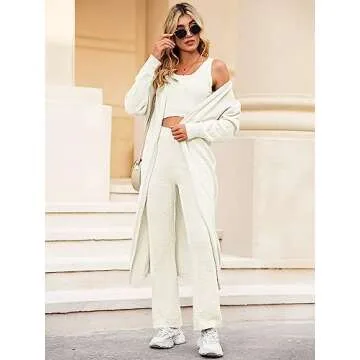 Fuzzy 3-Piece Lounge Set for Ultimate Comfort and Style