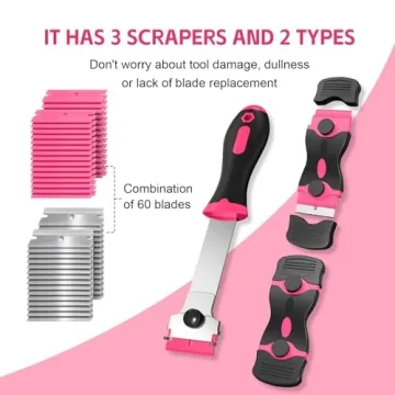 Ywmoml Razor Blade Scraper Set - 60 Blades for All Uses