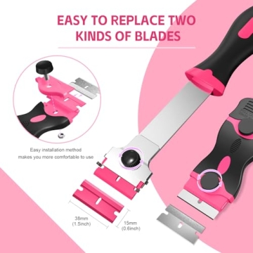 Ywmoml Razor Blade Scraper Set - 60 Blades for All Uses