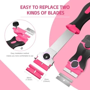 Ywmoml Razor Blade Scraper Set - 60 Blades for All Uses
