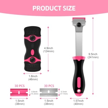 Ywmoml Razor Blade Scraper Set - 60 Blades for All Uses