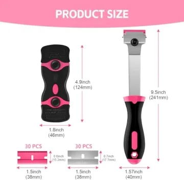 Ywmoml Razor Blade Scraper Set - 60 Blades for All Uses