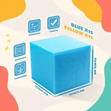 TAYUQEE Foam Pit Cubes 24PCS Safe Kids Play Blocks