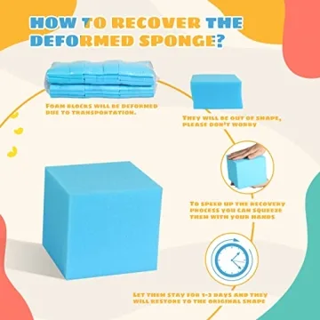 TAYUQEE Foam Pit Cubes 24PCS Safe Kids Play Blocks