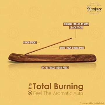 Raajsee 100% Natural Incense Sticks for Relaxation & Meditation