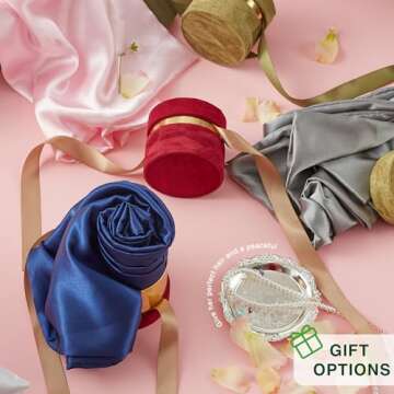 Love's cabin Satin Pillowcase for Hair and Skin (Camel Taupe, 20x40 inches) Similar to Silk Pillow Cases, King Size Pillow Cases Set of 2 - Satin Cooling Pillow Covers with Envelope Closure