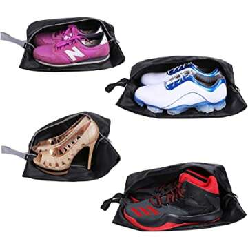 Travel Shoe Bags Set for Organized and Protected Footwear