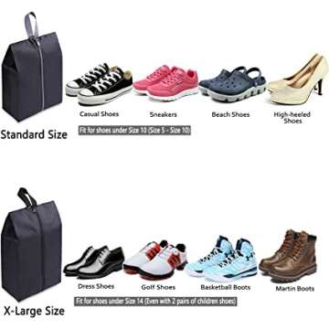 Travel Shoe Bags Set for Organized and Protected Footwear