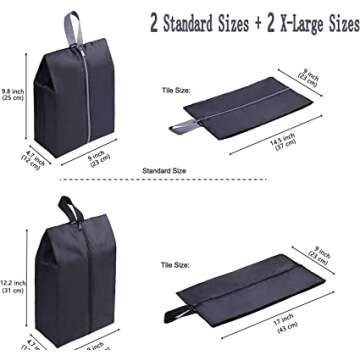Travel Shoe Bags Set for Organized and Protected Footwear