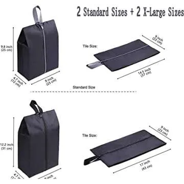 Travel Shoe Bags Set for Organized and Protected Footwear
