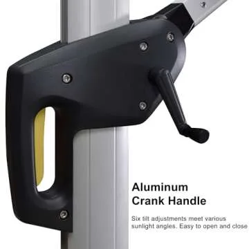 PURPLE LEAF 10ft Patio Umbrella Outdoor Square Large Cantilever Windproof Offset and Heavy Duty Sun Umbrella for Garden Deck Pool, Beige