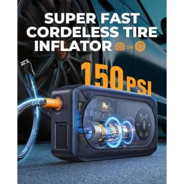 YaberAuto Jump Starter & Air Compressor 4500A Portable