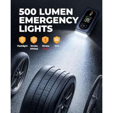 YaberAuto Jump Starter & Air Compressor 4500A Portable