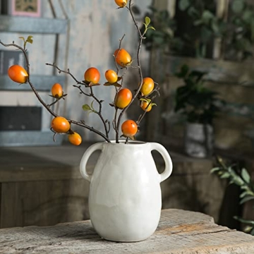 Elegant Tanvecle White Ceramic Vase for Home Decor