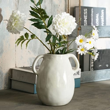Elegant Tanvecle White Ceramic Vase for Home Decor