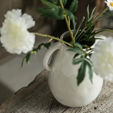 Elegant Tanvecle White Ceramic Vase for Home Decor