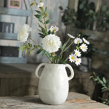 Elegant Tanvecle White Ceramic Vase for Home Decor