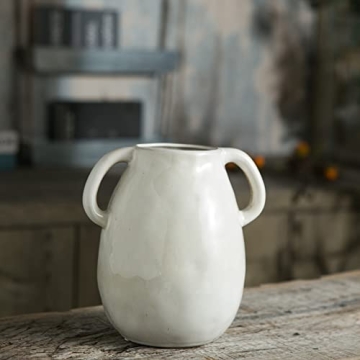 Elegant Tanvecle White Ceramic Vase for Home Decor
