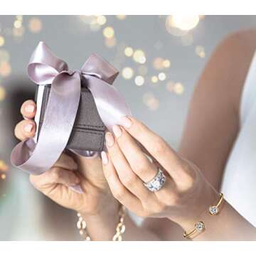 “You & Me” Inspirational Open Cuff Bangle Bracelets Set – Cubic Zirconia Charm Adjustable Stackable Bangles Gift for Best Friends, Sisters and Mother & Daughter (2 pcs yellow gold bracelets set)