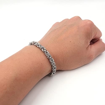 Elegant Stainless Steel Byzantine Bracelet for All