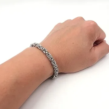 Elegant Stainless Steel Byzantine Bracelet for All