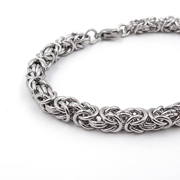 Elegant Stainless Steel Byzantine Bracelet for All