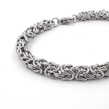 Elegant Stainless Steel Byzantine Bracelet for All