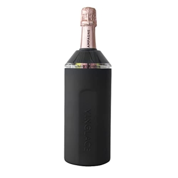 Vinglacé Wine Bottle Chiller - Portable Champagne Insulator - Stainless Steel Wine Cooler Sleeve, B...