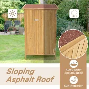 Goplus Outdoor Storage Cabinet - Stylish Garden Shed