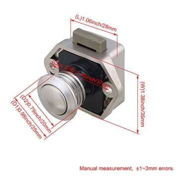 RDEXP Keyless Locks for RVs and Cabinets Set of 5