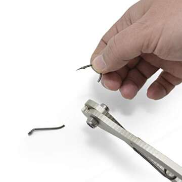 Cuda 10.5-Inch Fish Hook Steel Wire Cutter with Locking Spring-Action Handles, Blue, (18178)