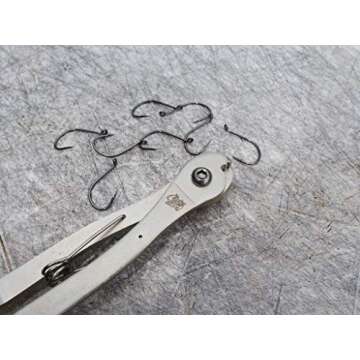 Cuda 10.5-Inch Fish Hook Steel Wire Cutter with Locking Spring-Action Handles, Blue, (18178)