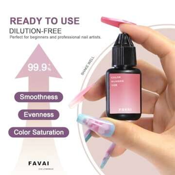 FAVAI Airbrush Gel Nail Polish 12 Colors Set for Nail Art