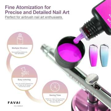 FAVAI Airbrush Gel Nail Polish 12 Colors Set for Nail Art
