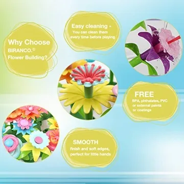 BIRANCO Flower Garden Building Set for Ages 3-6