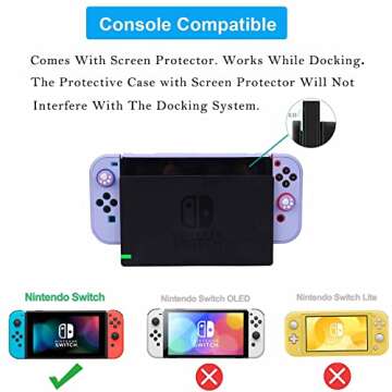 Dockable Case for Nintendo Switch - COMCOOL 3 in 1 Protective Cover Case for Nintendo Switch and Joy...