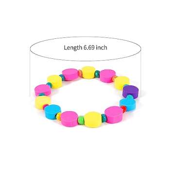 CONRAN KREMIX Colorful Beaded Stackable Bracelets Set For Women SummerHeishi Stretch Bracelet Surfer...