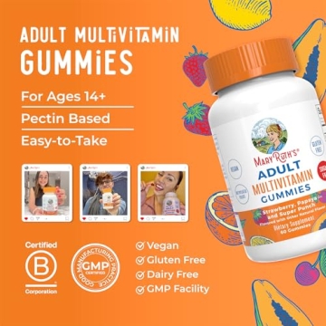 Vegan Multivitamin Gummies Sugar-Free Non-GMO Adults