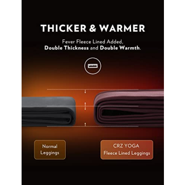 CRZ YOGA Thermal Fleece High Waisted Leggings Winter Comfort