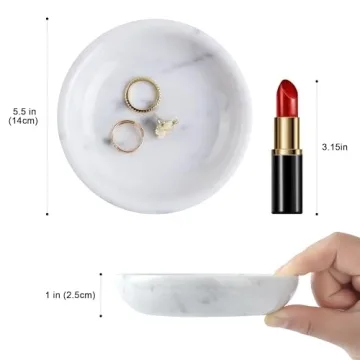 Elegant Natust Marble Jewelry Tray for All Occasions