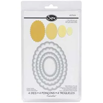 Sizzix Framelits Ovals & Scallop Dies - 4 Pack
