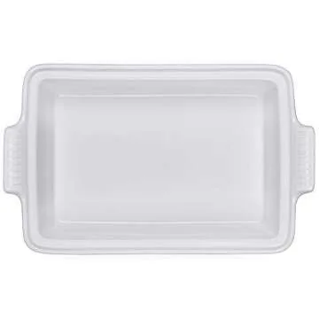 Le Creuset Stoneware Heritage Covered Rectangular Casserole, 4 qt. (12" x 9"), White